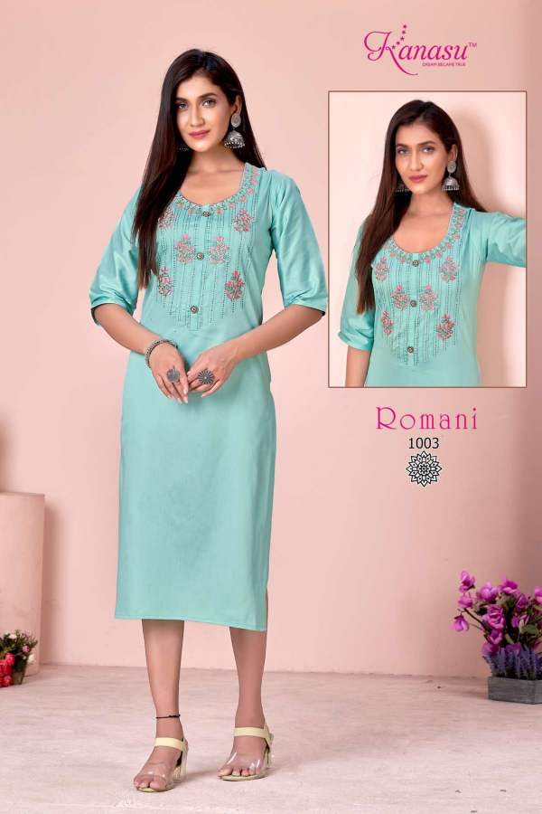 Kanasu Romani Wholesale Kurti Ethnic Wear Designer Collection